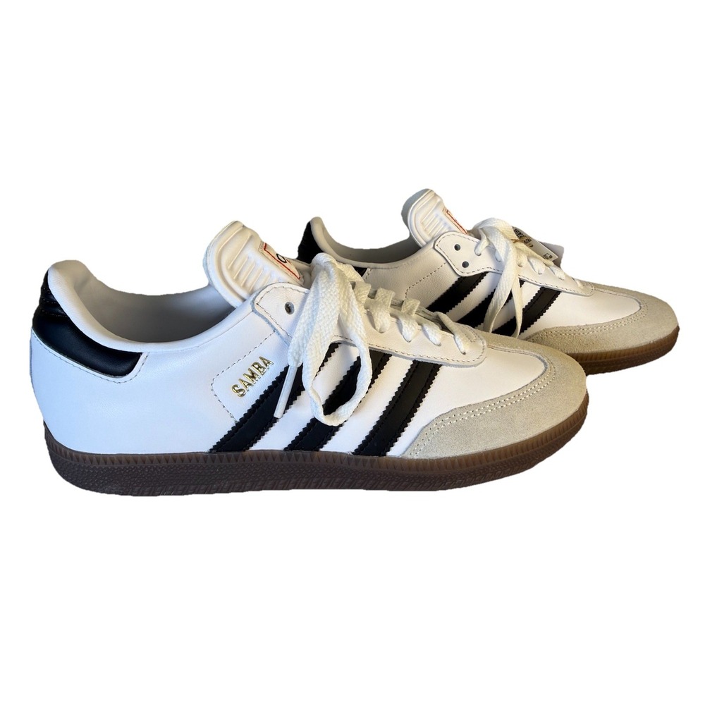 Adidas Samba Classic White Black Gum Sole Sneakers  Mens 6.5 Womens 7.5